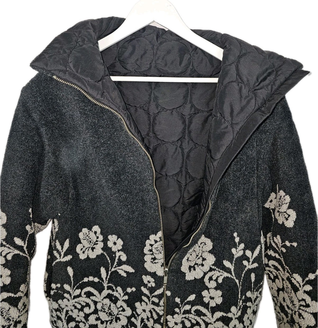 EK9723 Damen Wendejacke von Togzzone, Schwarz/Mehrfarbig, Gr. Ca. S/M1