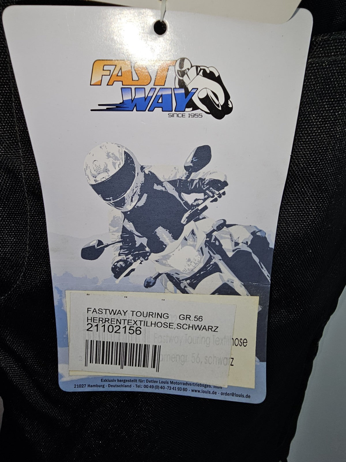EK8031 Motorrad Prozektoren Anzug von Fastway, Schwarz,  Gr. 564
