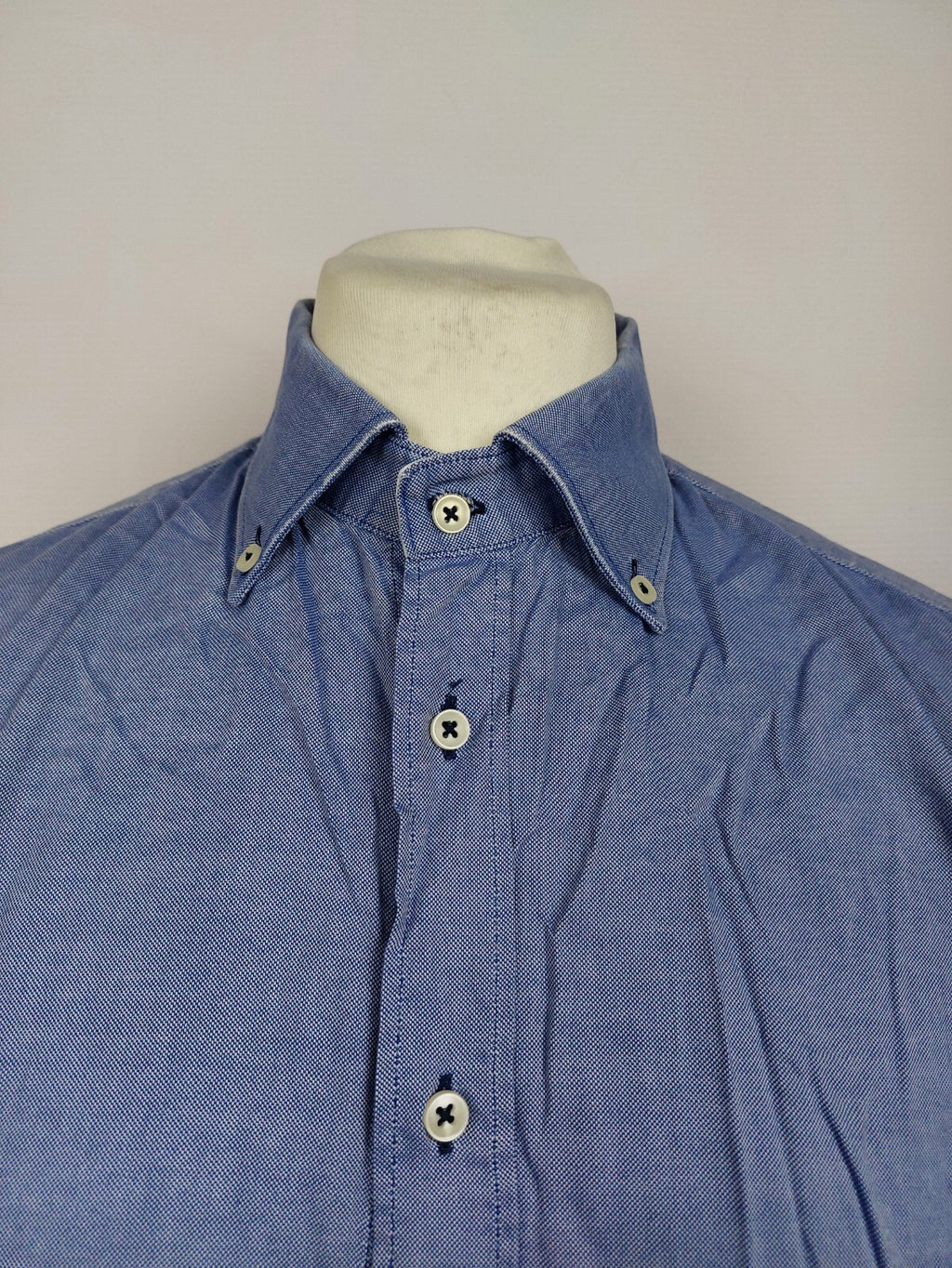 EK5154 Blaues Hemd von ZARA für Herren, Gr. 2XL1