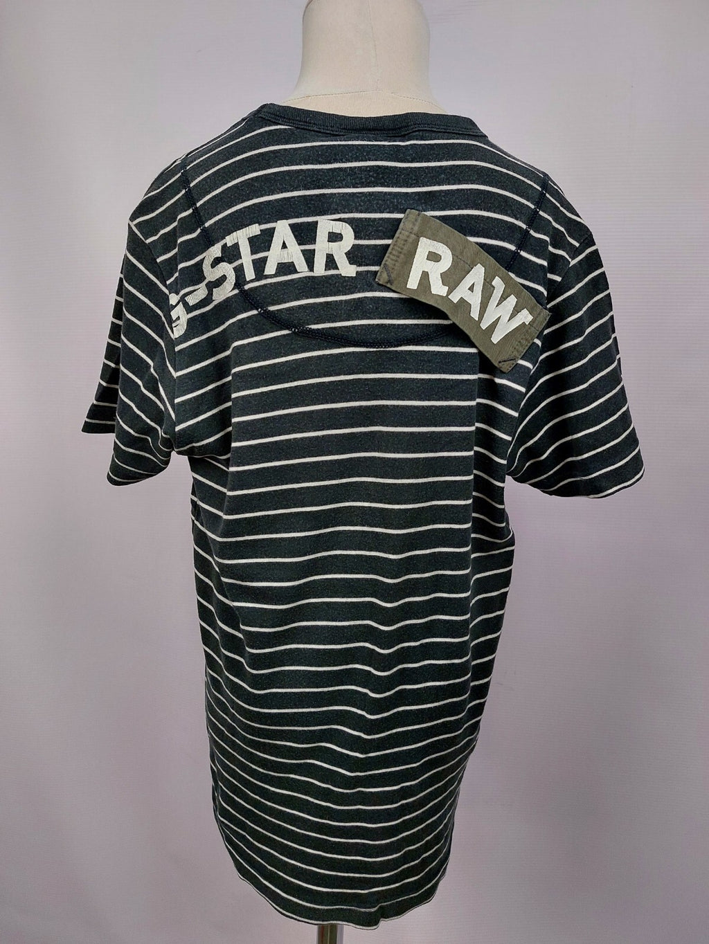 EK4921 Jungen T-Shirt von G-Star, schwarz/weiß gestreift, Gr. S (140/146)3