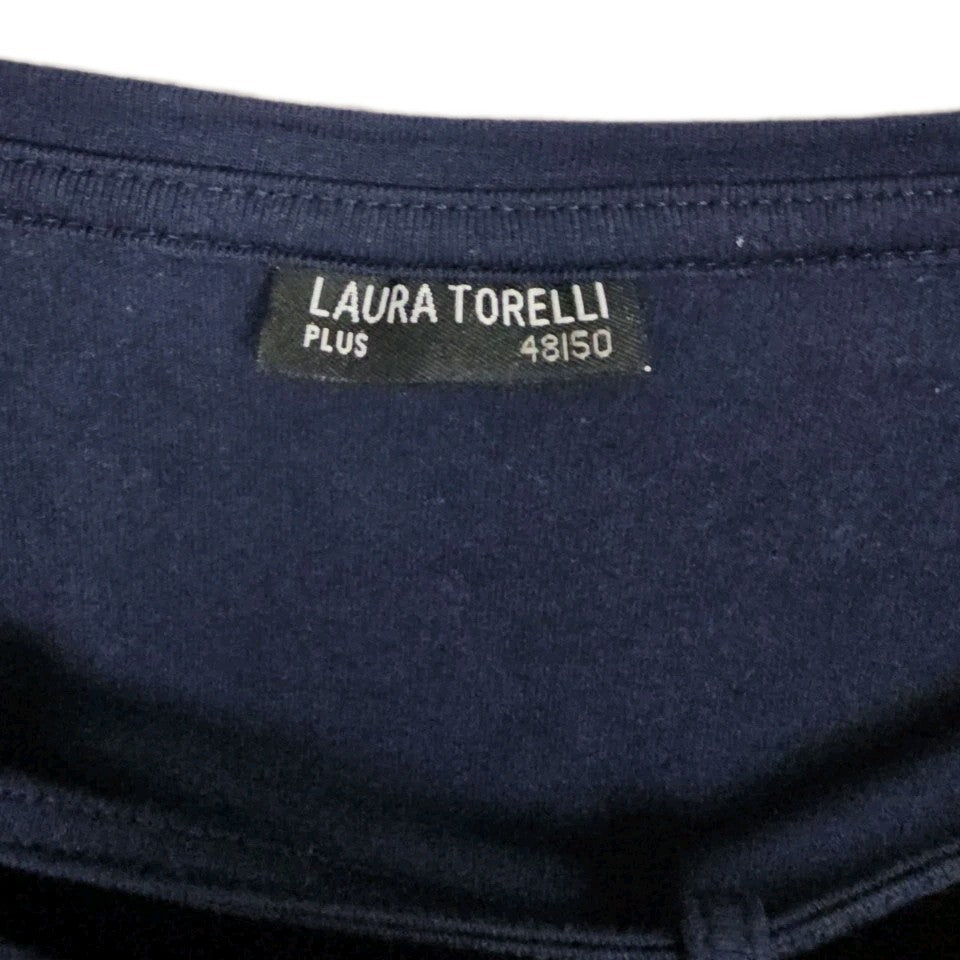 EK10605 Damen T-Shirt von Laura Torelli, Schwarz, Gr. 481