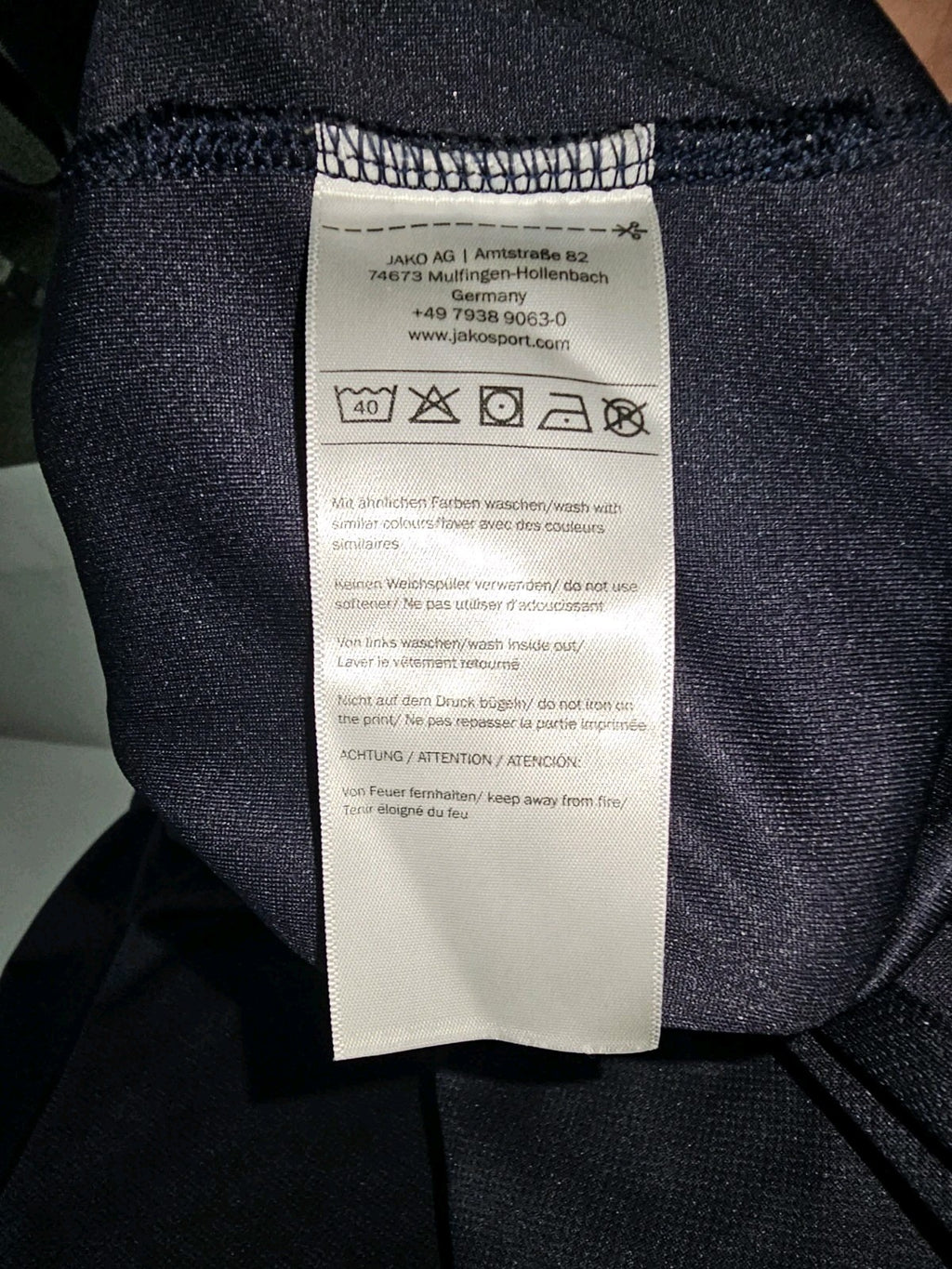 EK5743 Herren Trikot von Jako Dunkelblau, Gr. XL4