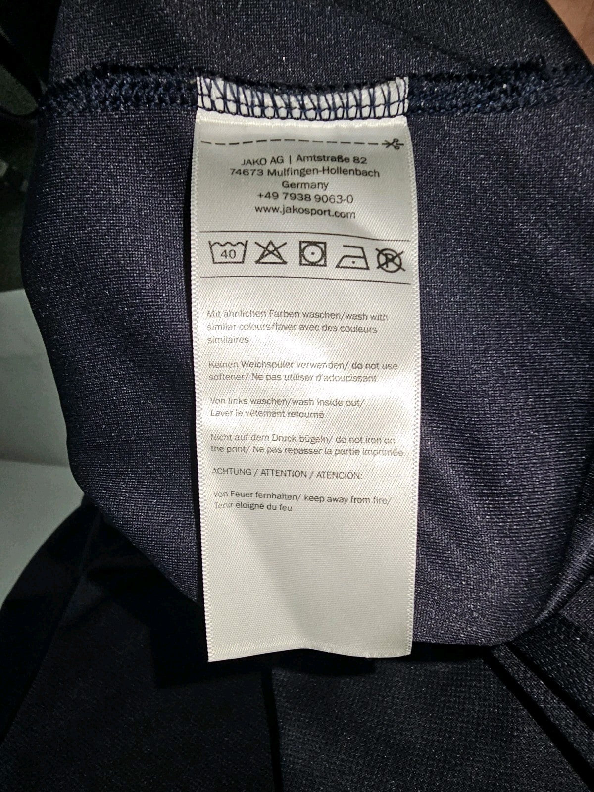 EK5743 Herren Trikot von Jako Dunkelblau, Gr. XL4
