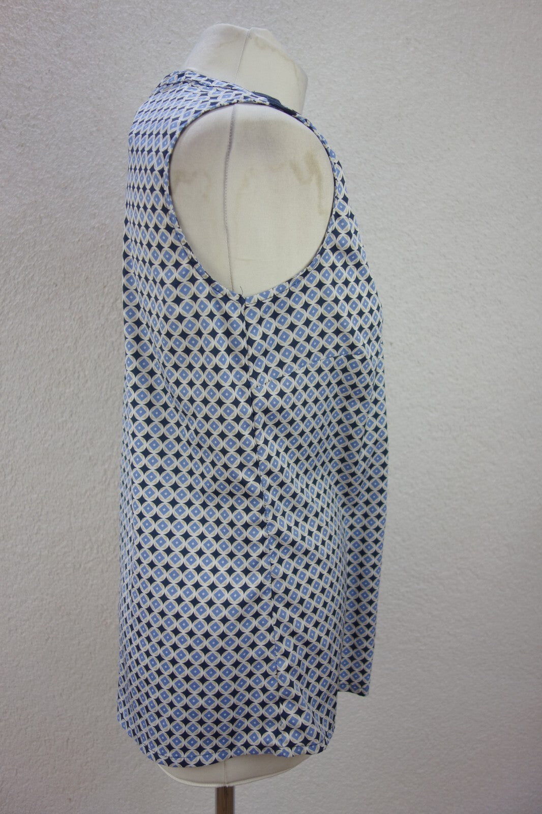 EK4077 Damen Bluse von Tchibo, blau gemustert, Gr. 36/382