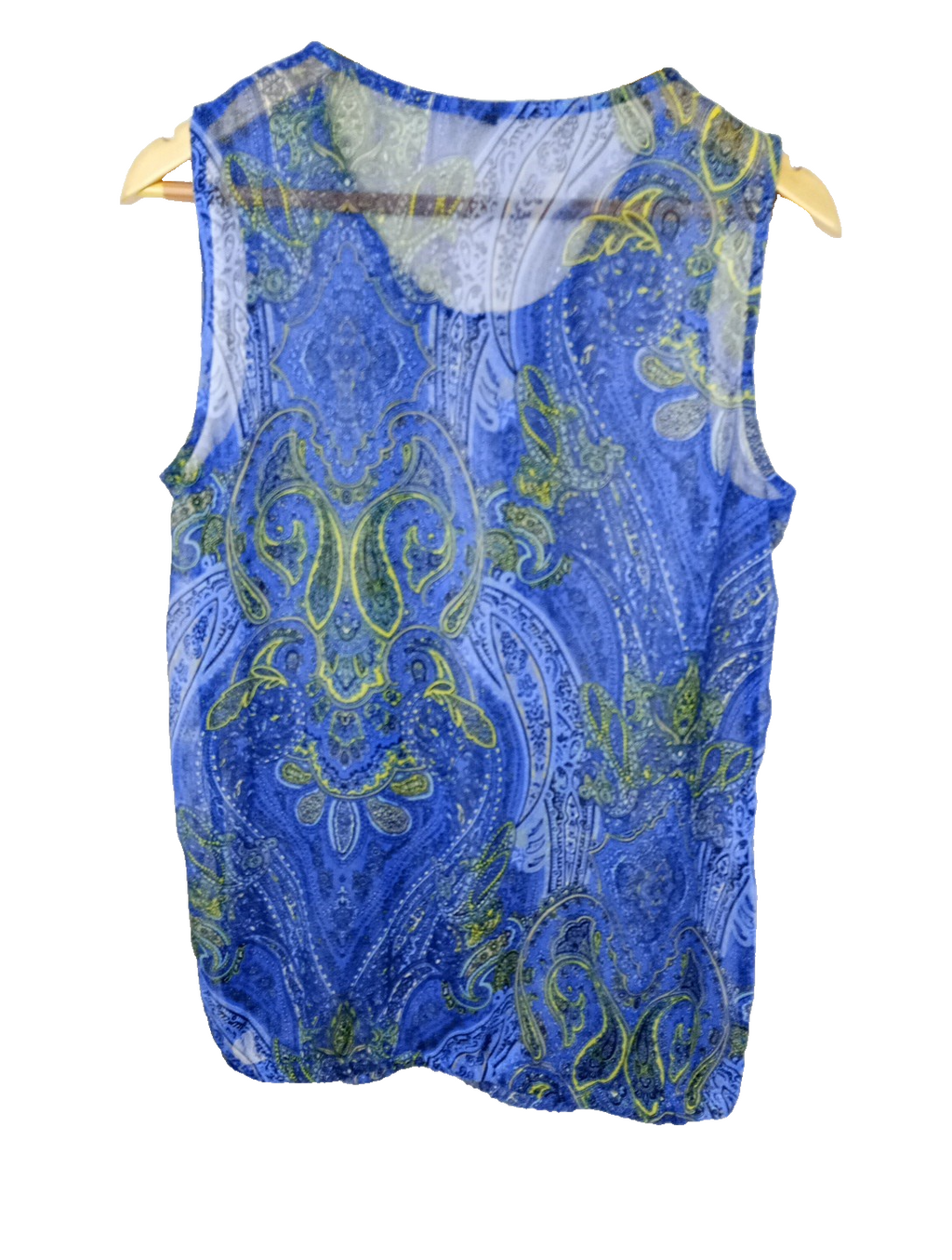EK8508 Damenbluse Gr.M Farbe Blau Ärmellos1