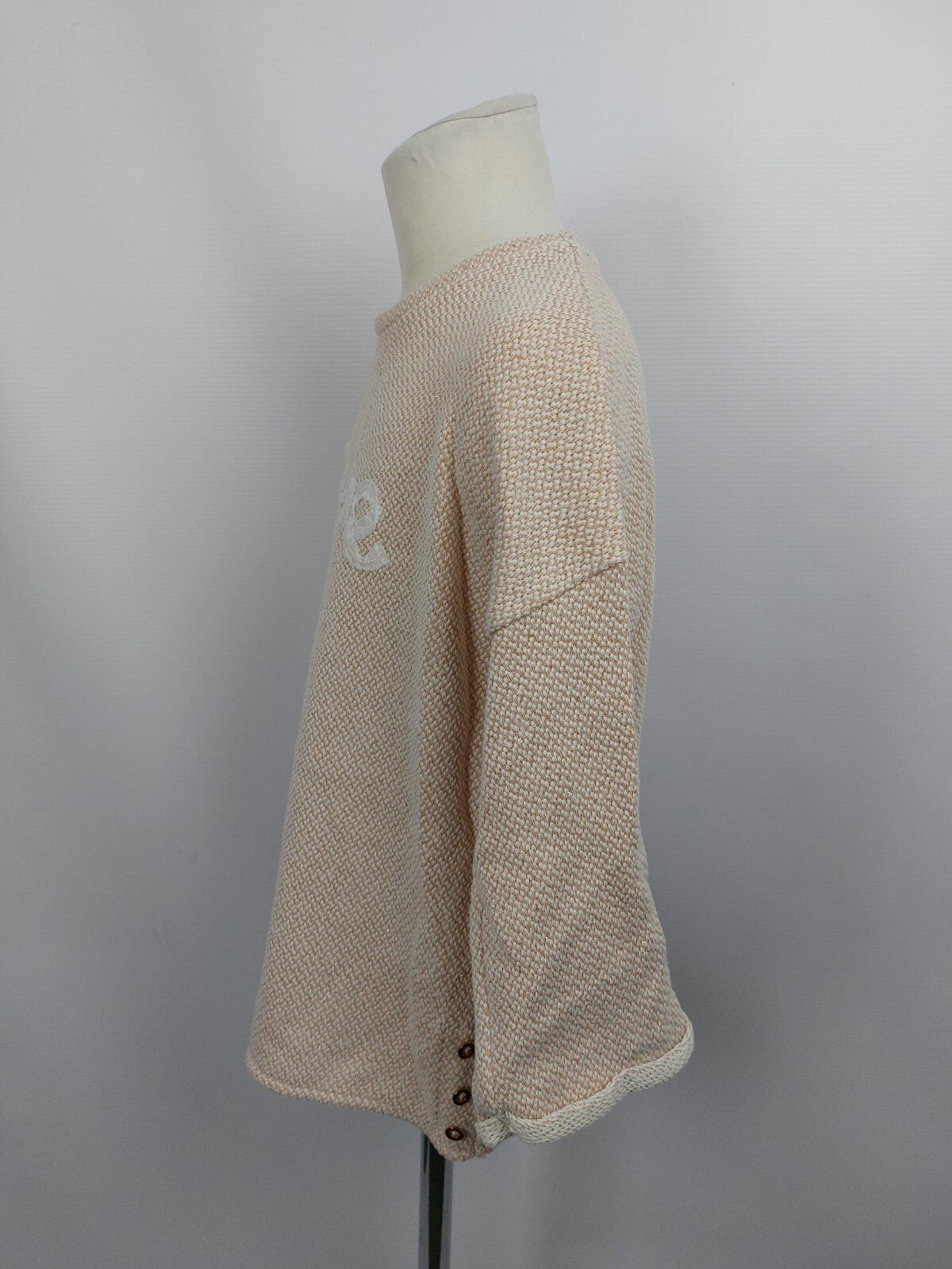 EK0889 Mädchen Pullover von Orchestra, roségold/weiß, Gr. 1461