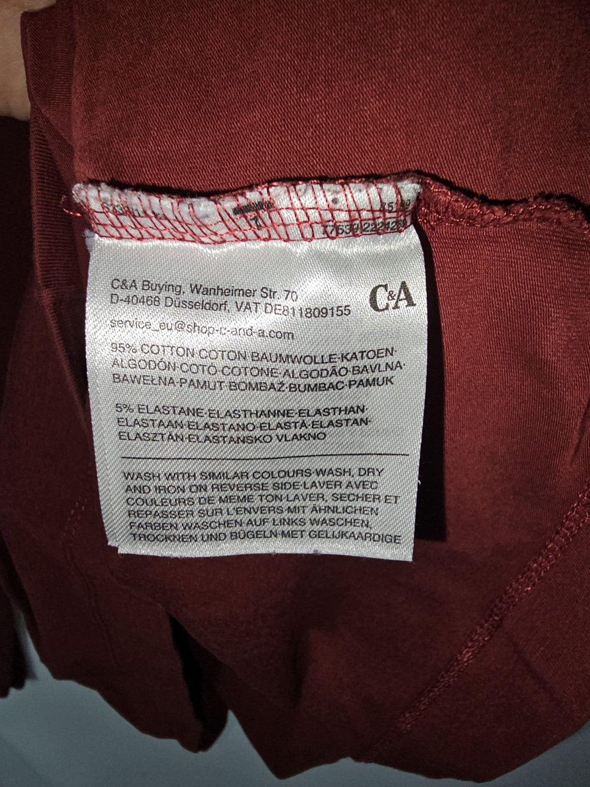 EK8791 Damen Langarmshirt von C&A, rot, Gr.L2