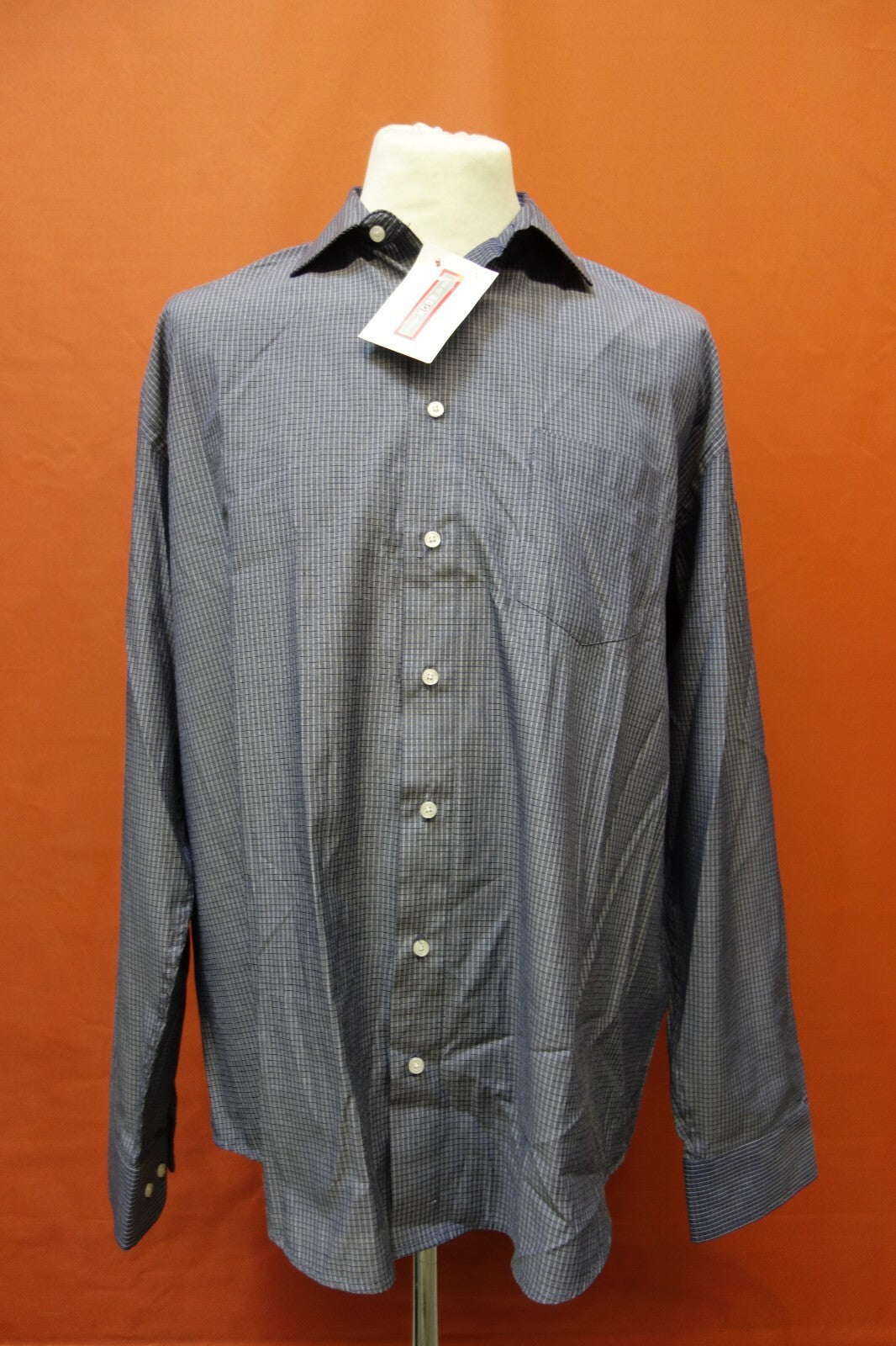 EK0142 Herren Hemd von Roger Kent, XL, blau, kariert0