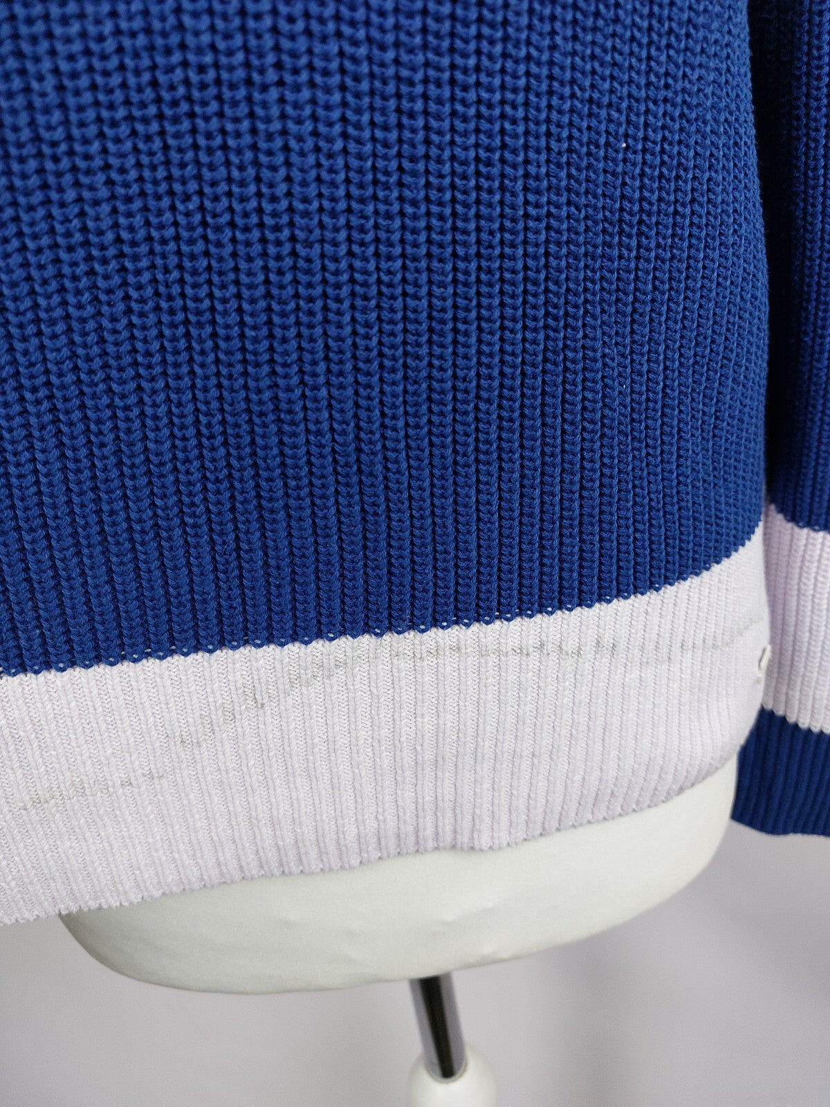 EK1839 Damen Strickpullover von Marc O`Polo, blau/rosa gestreift, Gr. S2