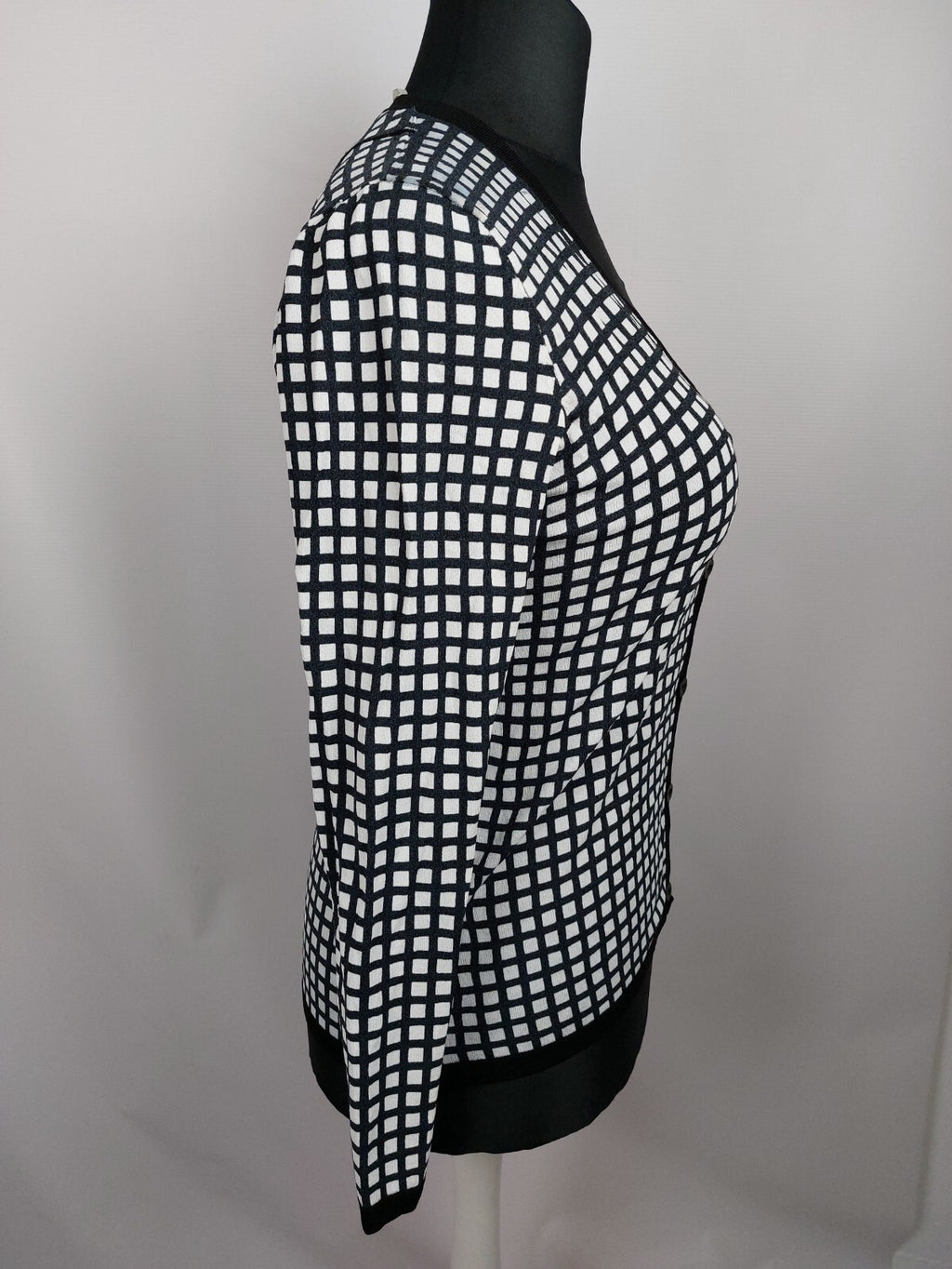 EK5070 Damen Strickjacke von Frank Walder, schwarz-weiß, Gr.427
