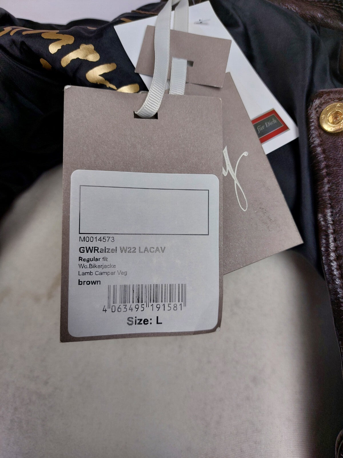 EK3165 Damen Lederjacke von Gipsy, braun, Gr. L (fällt kleiner aus)13