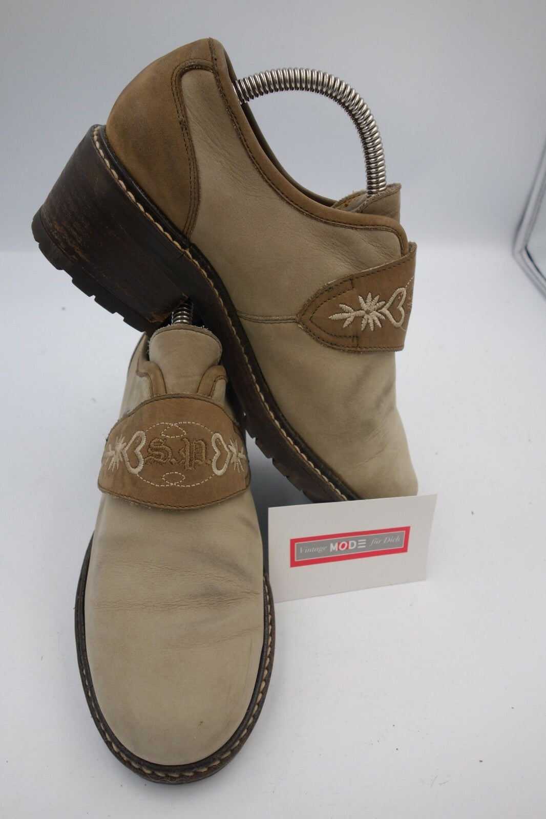 ES0306 Damen Halbschuhe von Schapuro, beige, 360