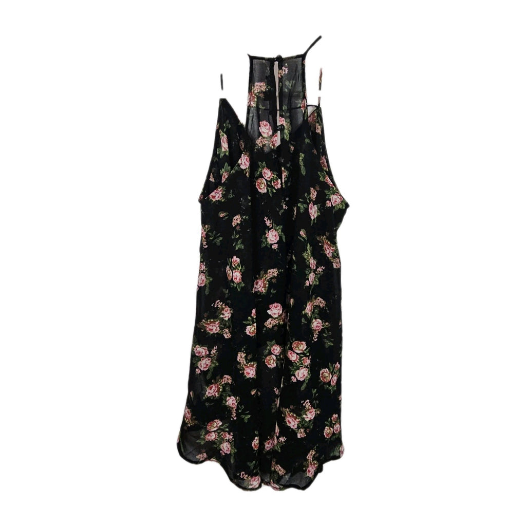 EK10101 Damen Bluse von Tally Weijl, schwarz mit Blumenmuster, Gr.XXS1
