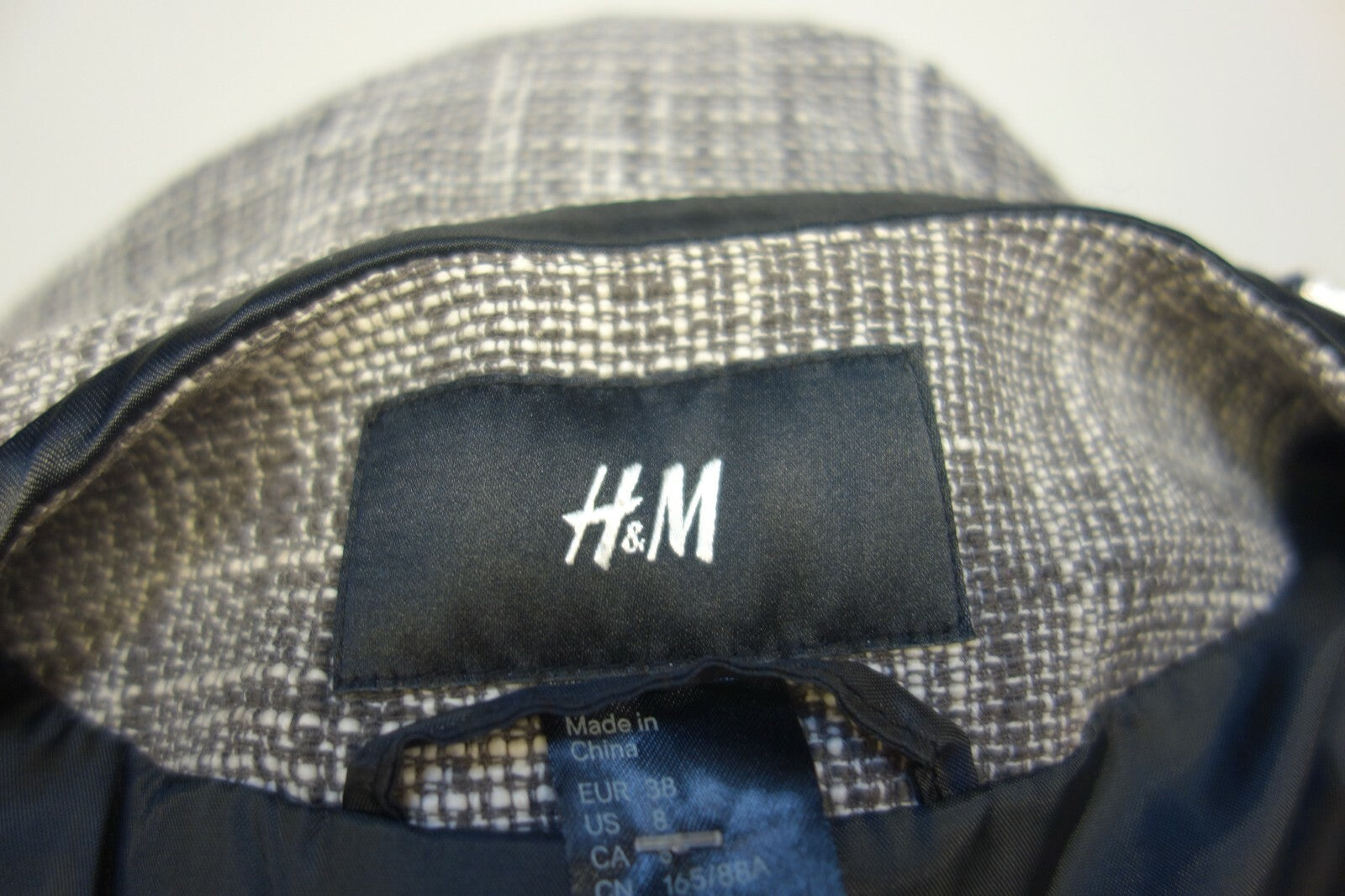 EK1606 Damen Jacke kurz von H&M, grau, Gr. 386