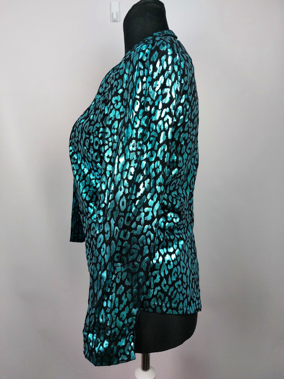 EK3587 Damen Blazer von Julia Kontex, metallic blau, Gr.46 (nach Größentabelle)5