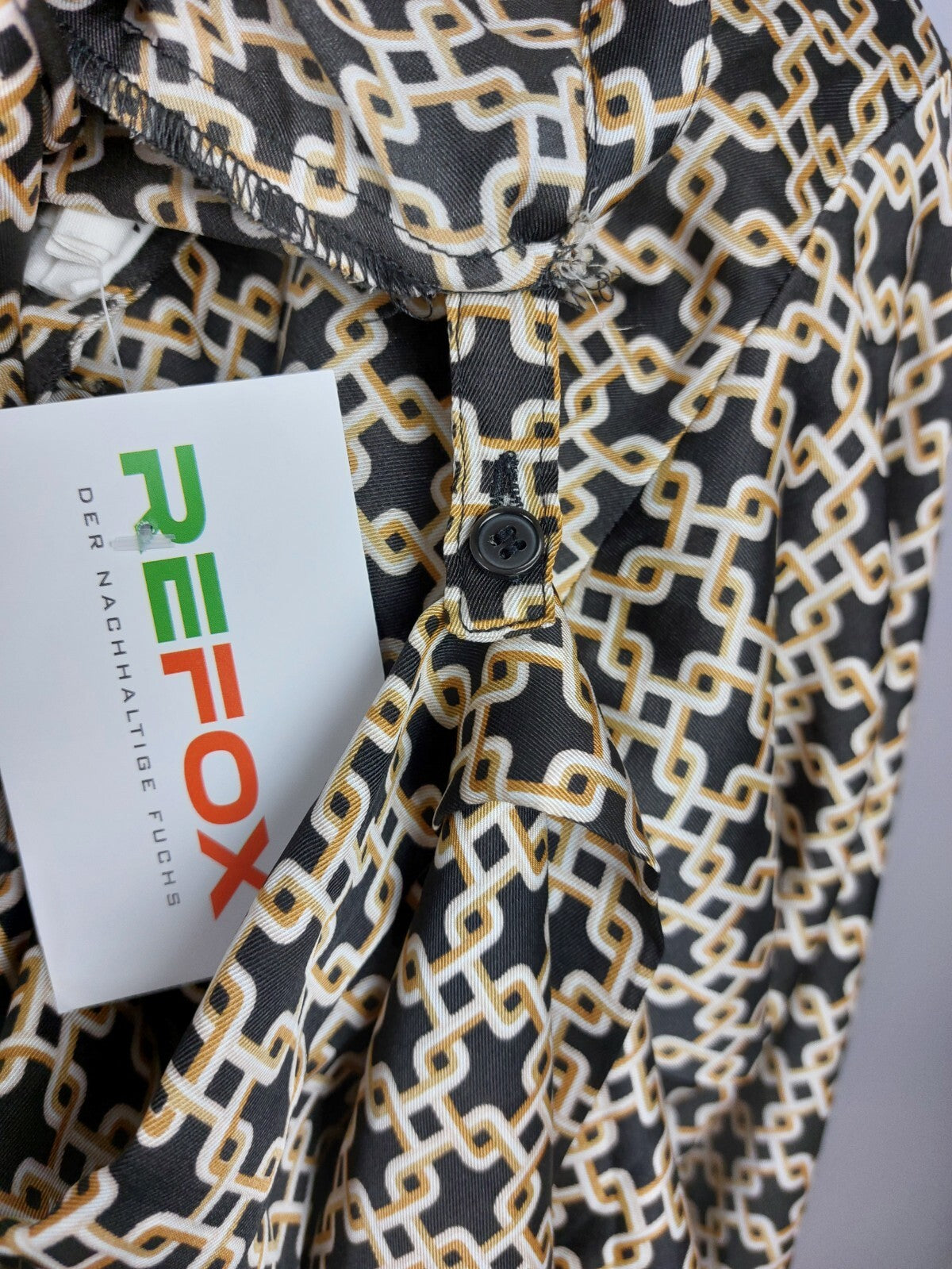 EK5106 Damen Bluse von H&M, schwarz/beige, Gr. 348