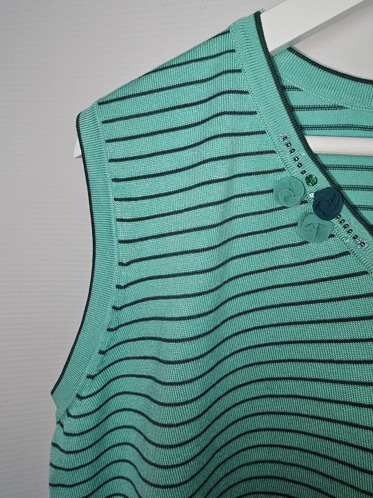 EK6716 Damen Bluse von Himmeblau, Grün, Gr.481