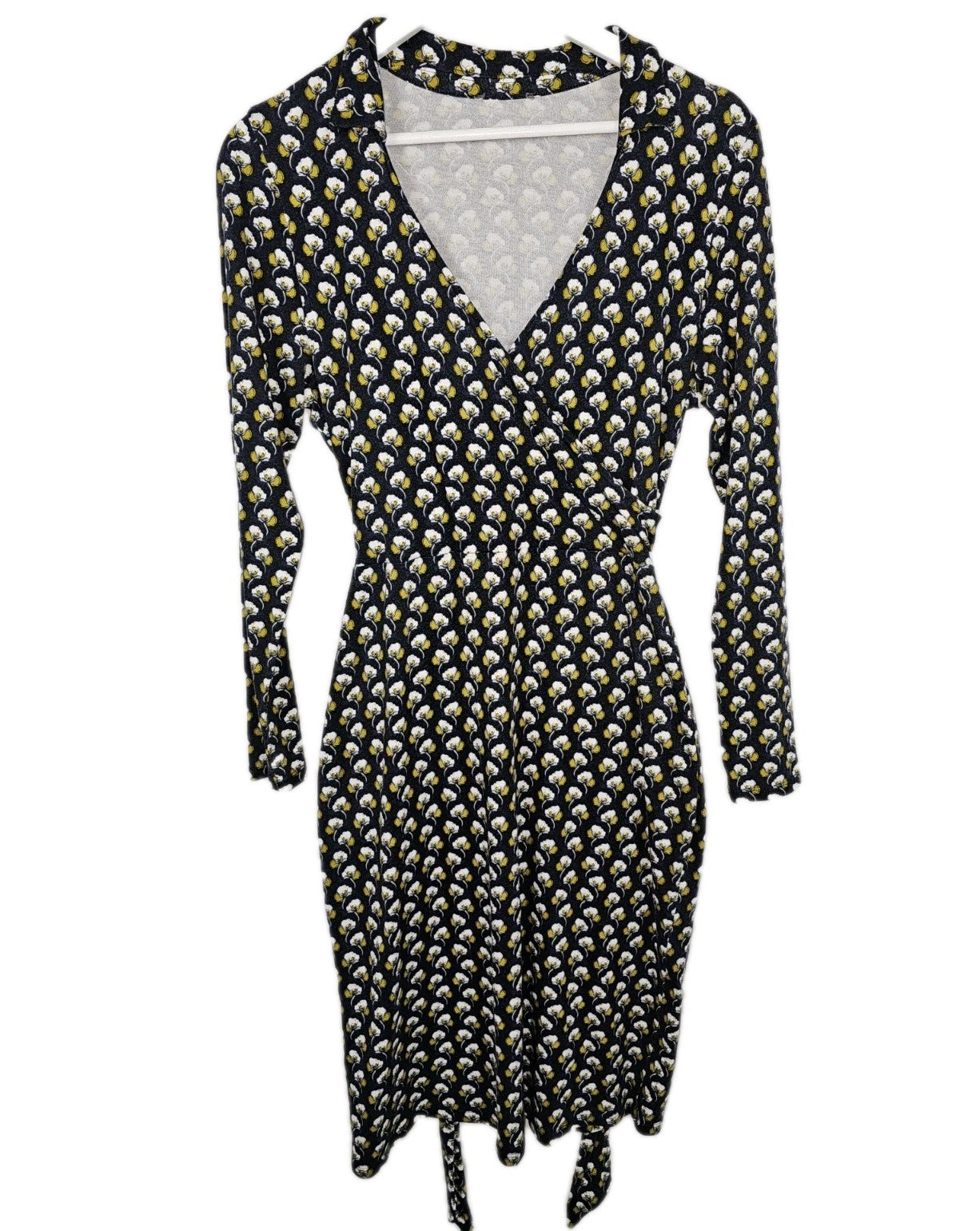EK8144 Damen Kleid, blau mit Blumenmuster, Gr.M (Größe nach Größentabelle)1