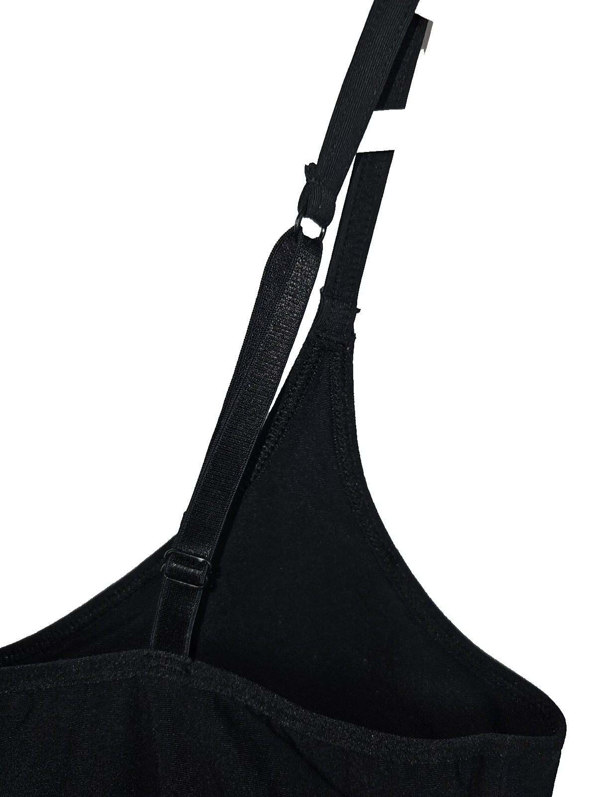 EK8056 Damen Top mit eingenähten Bustier, schwarz, Gr.S2