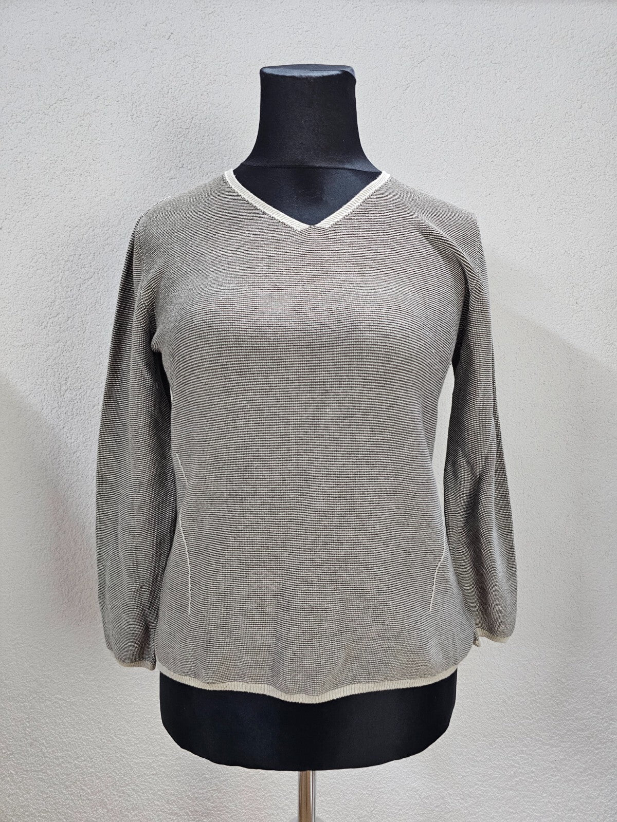 EK6265 Damen Pullover von Serena Malin, grau, Gr.400