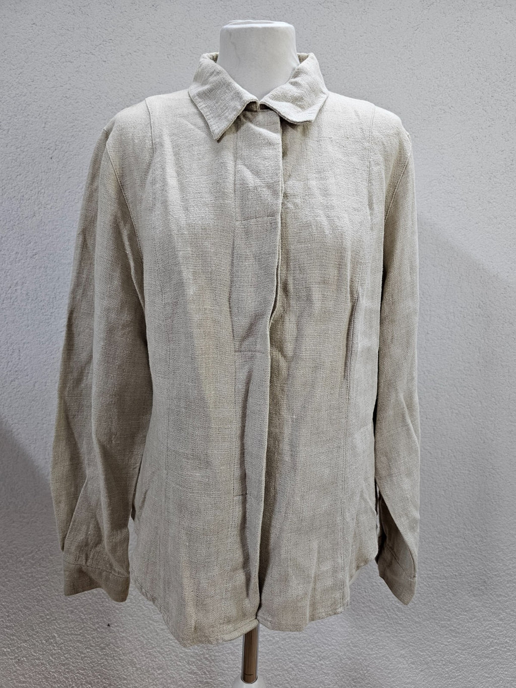 EK5801 Damen Leinenbluse von Feelings, flaxfarben, Gr. 420