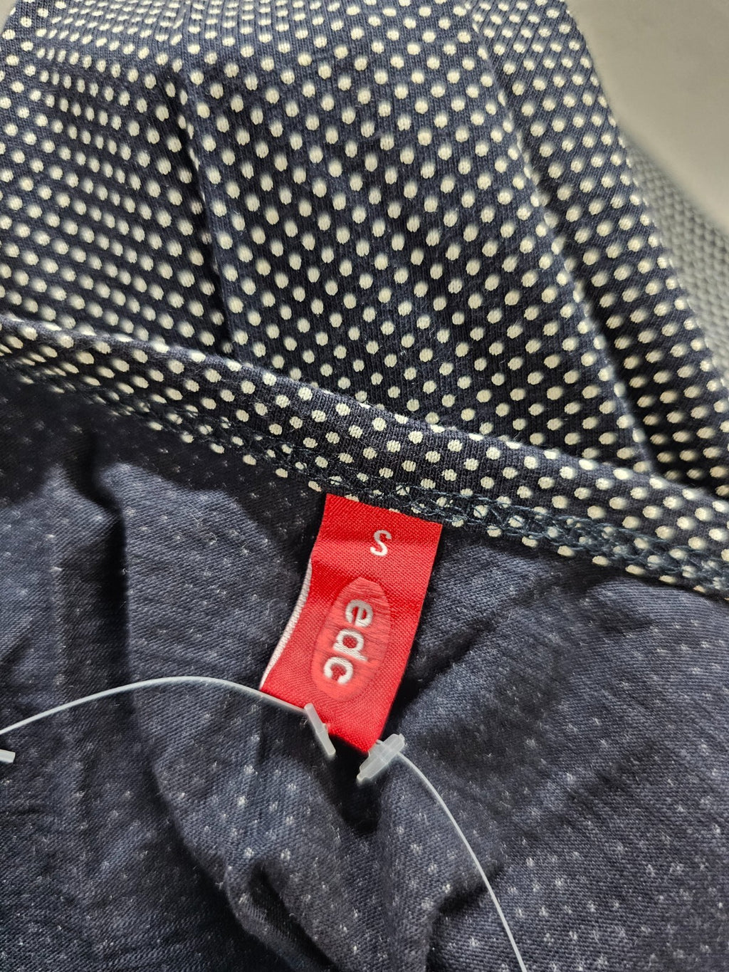EK5756 Damen Top von edc, dunkelblau, weiß gepunktet, Gr. S4