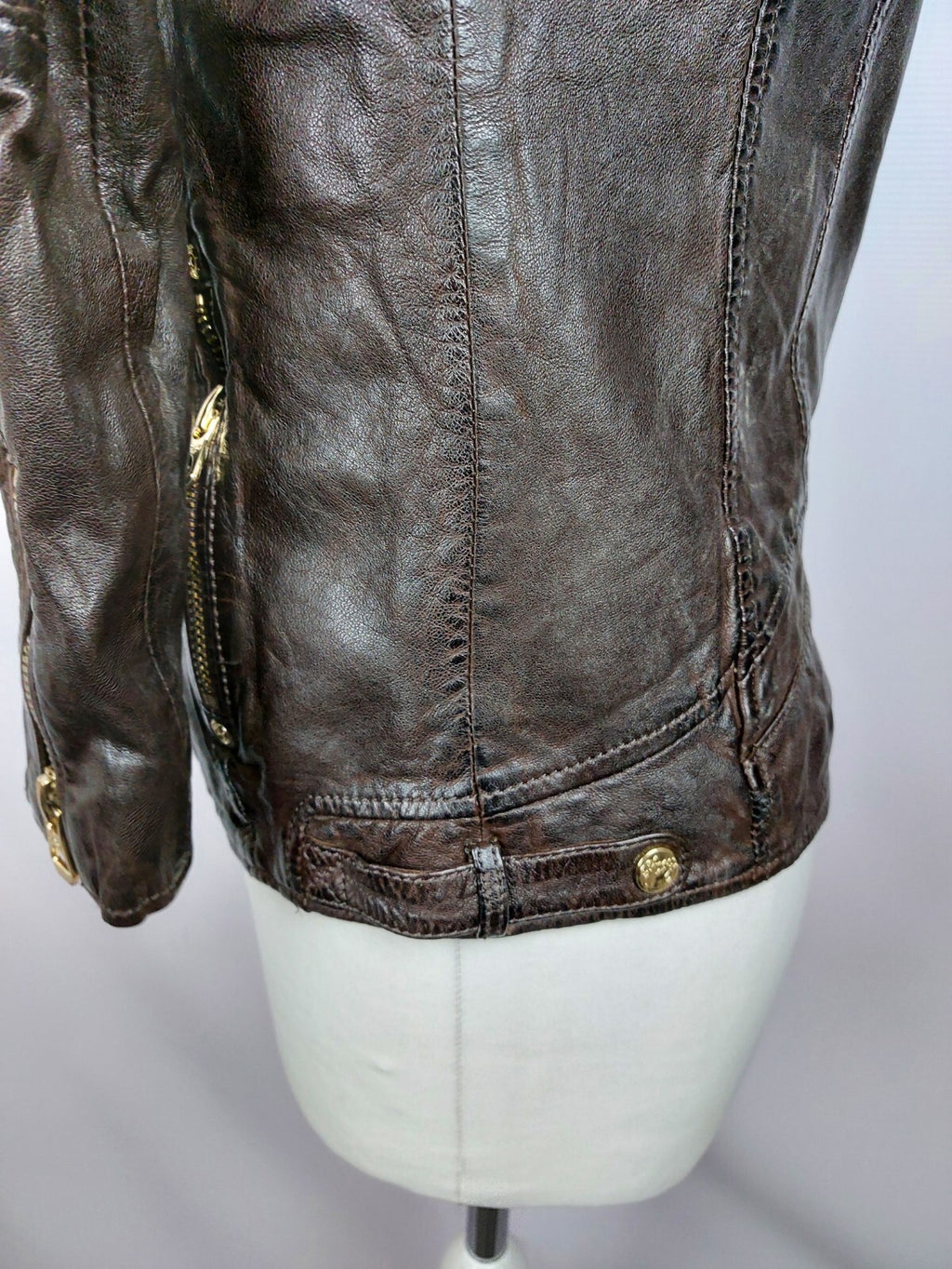 EK3165 Damen Lederjacke von Gipsy, braun, Gr. L (fällt kleiner aus)8