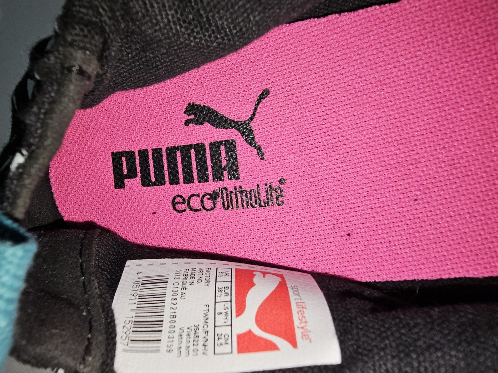 ES549 Damen Halbschuh von Puma, Schwarz-pink, Gr.38,54