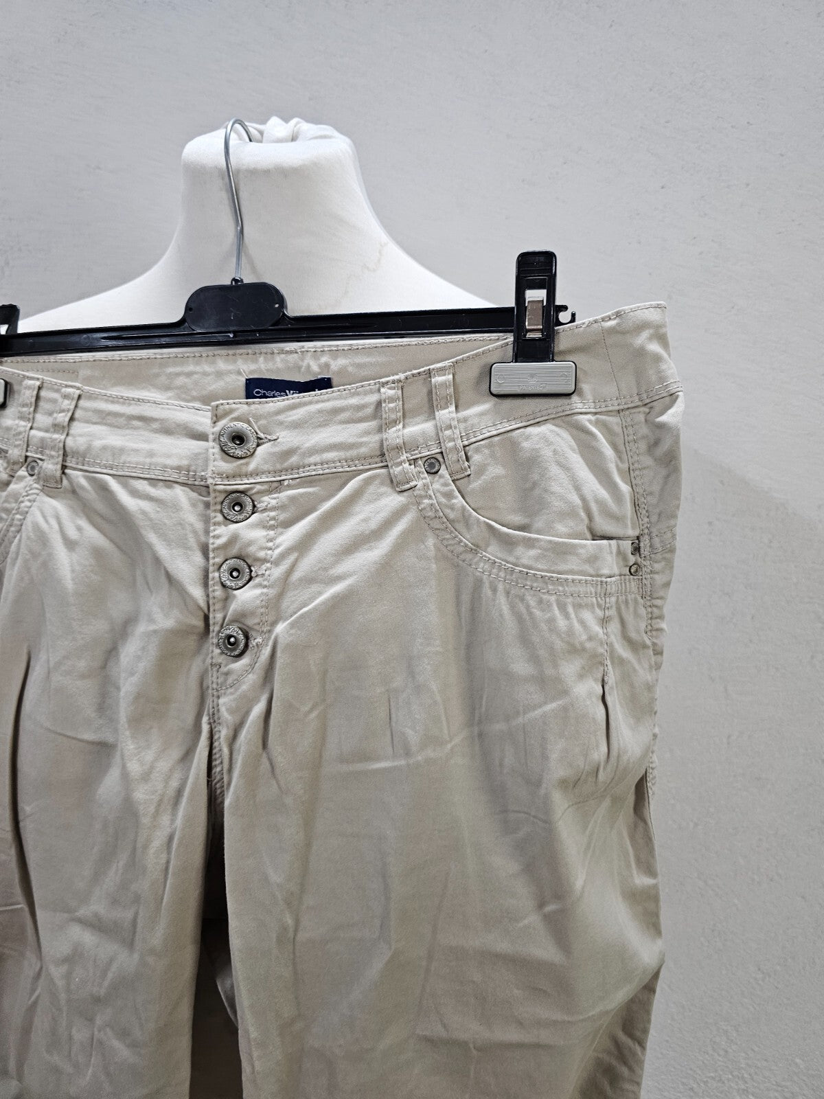 EK2958 Damen 3/4Hose von Charles Vögele, beige, Gr.382