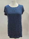 EK5889 Damen Bluse von Vero Moda, blau, weiß gepunktet, Gr. S0