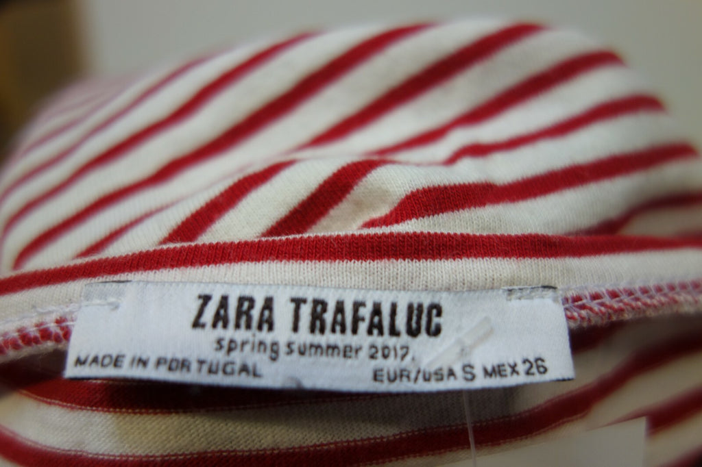EK1356 Damen Langarmshirt von Zara Trafaluc, gestreift, Gr. S4