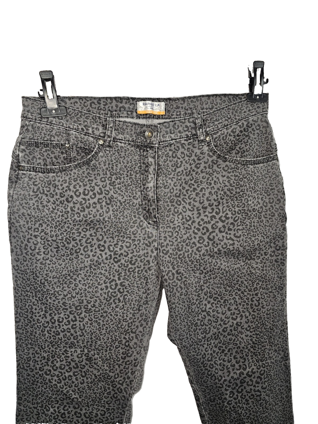 EK7984 Damen Jeans von Brax, grau mit Leo Muster, Gr.441