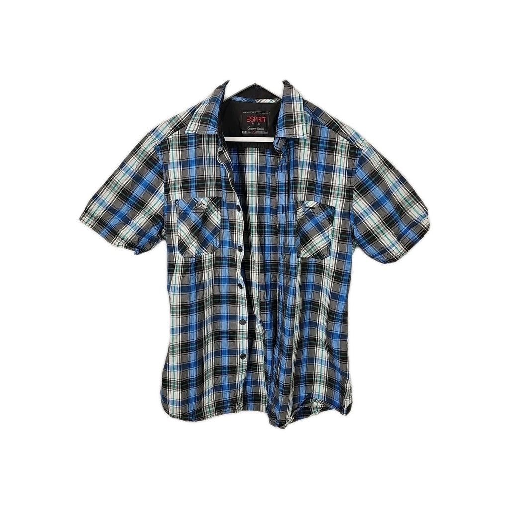 EK3366 Herren Hemd von Esprit, Gr.M, Blau Kariert0