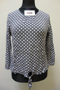 EK3804 Damen Bluse von Seidel, grau mit weißen Punkten, Gr. 460