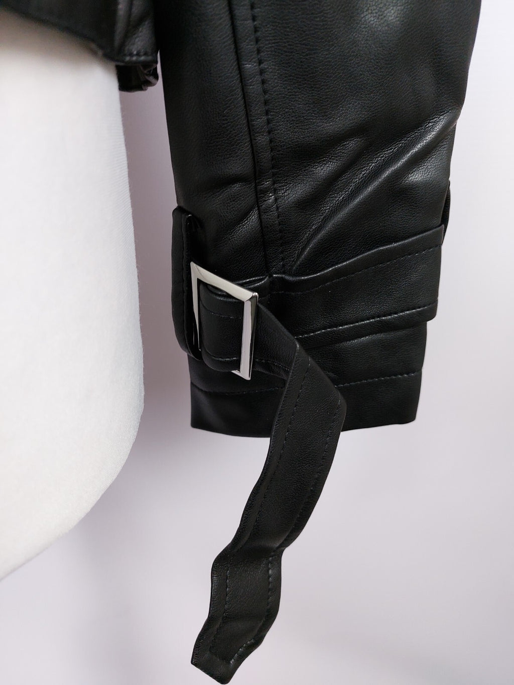 EK0995 Damen Kunstlederjacke von ginatricot, schwarz, Gr. S6
