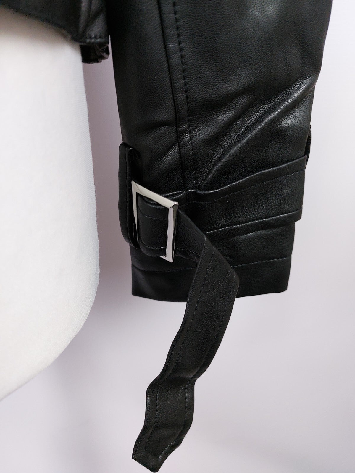 EK0995 Damen Kunstlederjacke von ginatricot, schwarz, Gr. S6