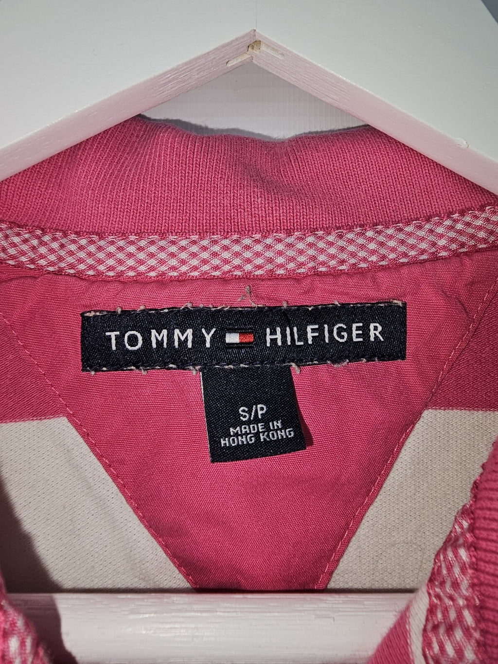 EK6824 Damen Tshirt von Tommy Hilfiger, pink-weiß, Gr.S2