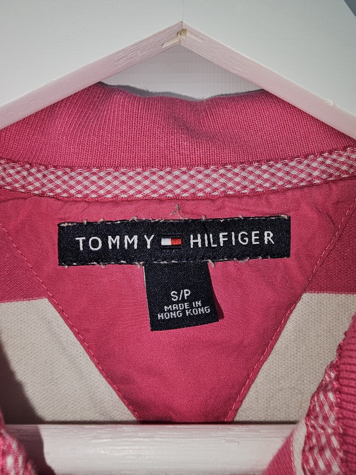 EK6824 Damen Tshirt von Tommy Hilfiger, pink-weiß, Gr.S2