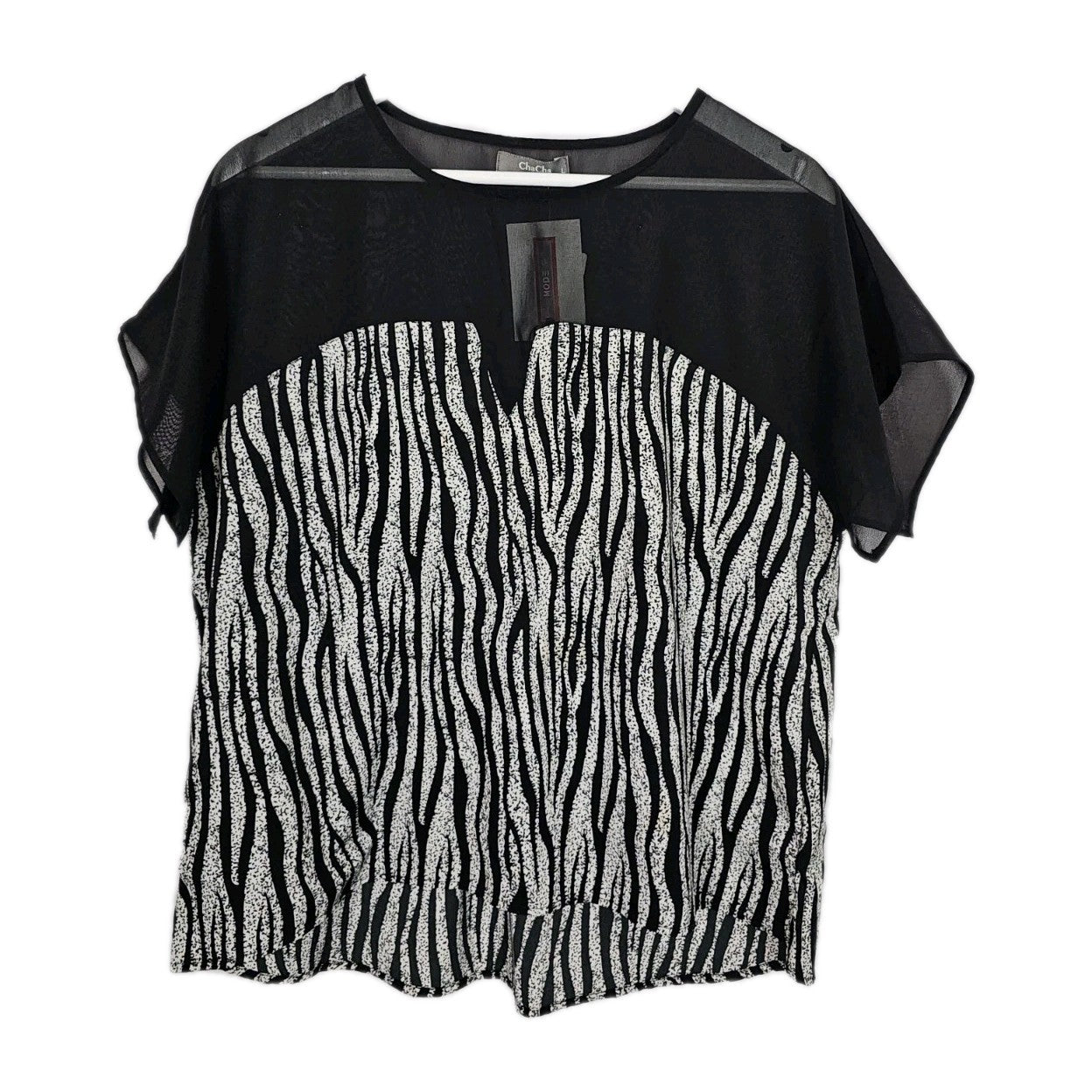 EK9529 Damen Bluse von ChaCha, Schwarz, Gr. L0
