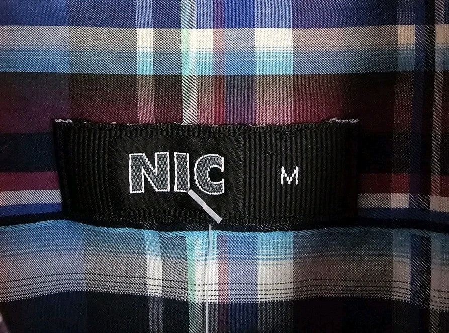 EK10125 Herren Hemd Nic, blau - Kariert,  Gr.M 1