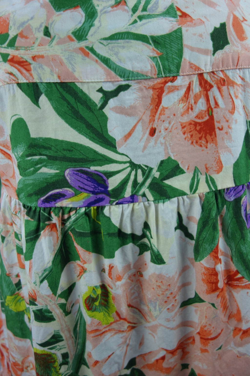 EK4156 Damen Kleid von H&M, mehrfarbig mit Blumen, Gr. L2