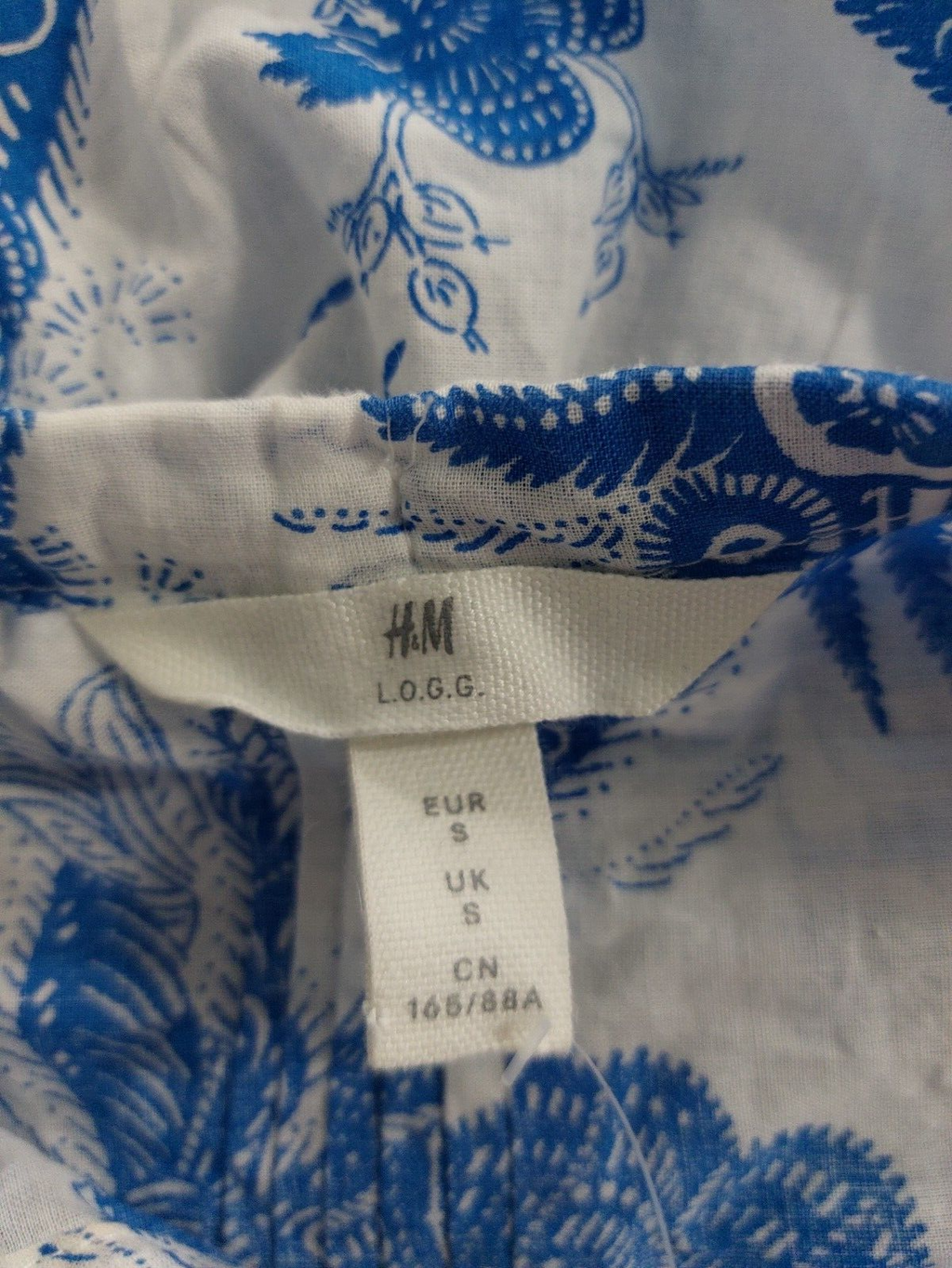 EK1229 Damen Kleid von H&M, blau-weiß, Gr.S4