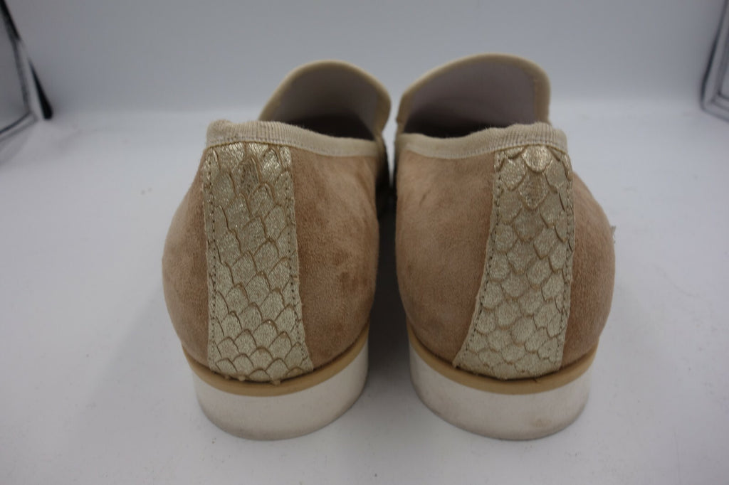 ES0339 Damen Halbschuhe, Gold-Braun, 402