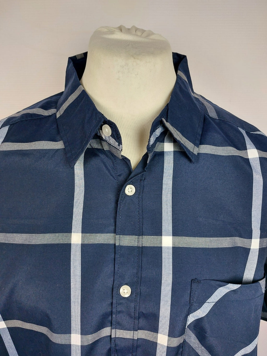 EK4347 Herren Hemd von Identoc, blau kariert, Gr. 2XL2