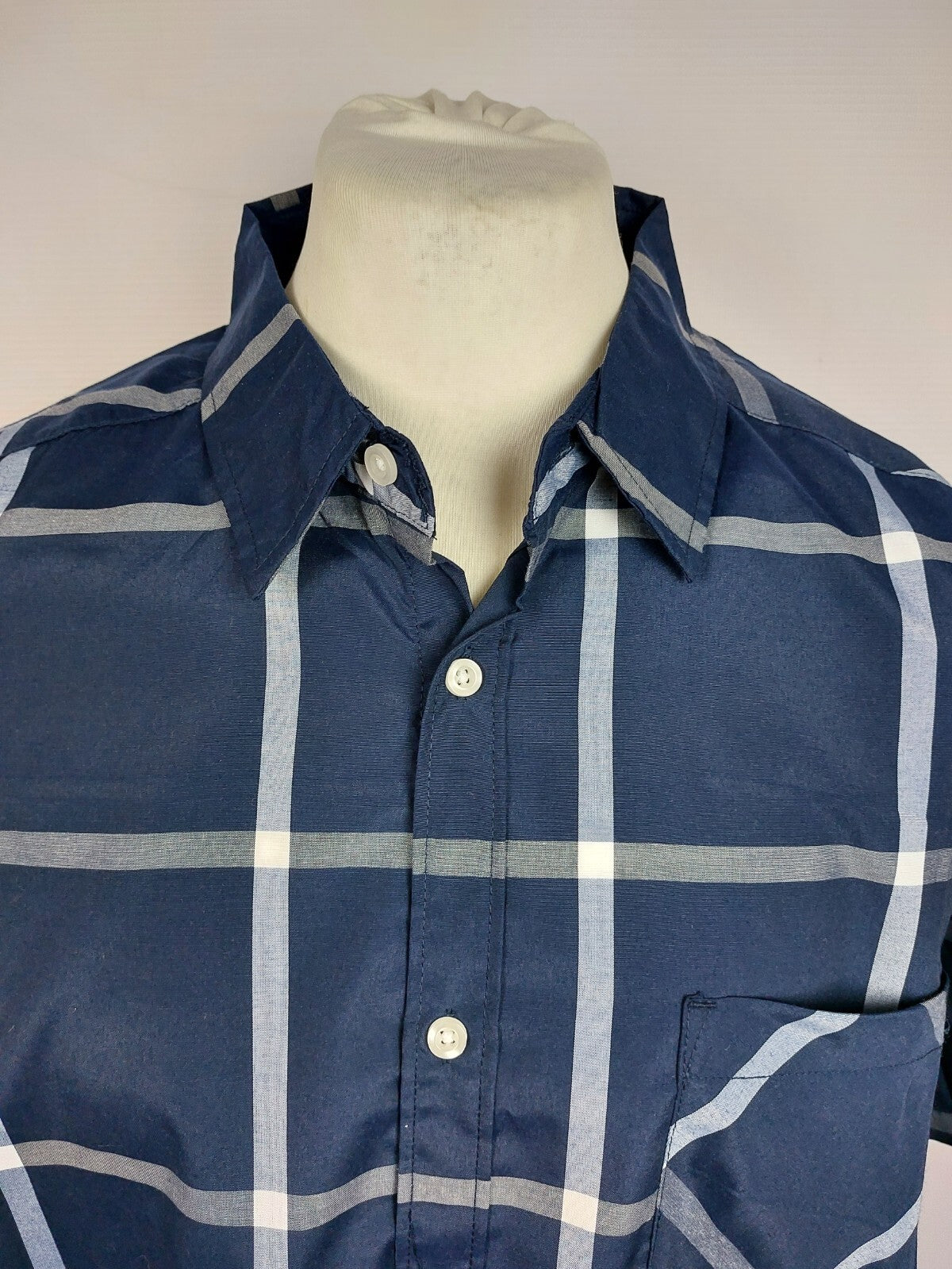 EK4347 Herren Hemd von Identoc, blau kariert, Gr. 2XL2
