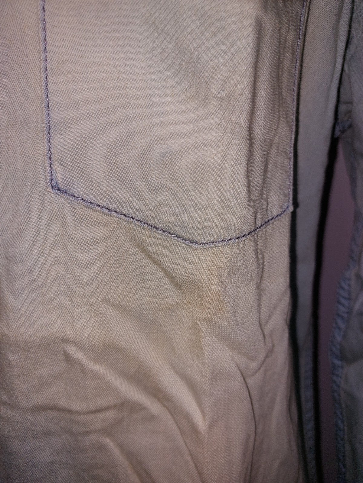 EK4920 Herren Jeanshemd von Urban Casual Style, blau/beige, used Look, Gr. XL/565