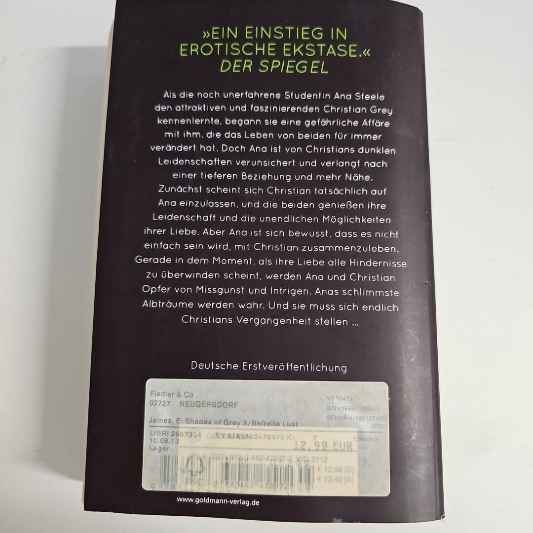 EB2103 Shades of Grey 03. Befreite Lust von E L James (2012, Taschenbuch)1
