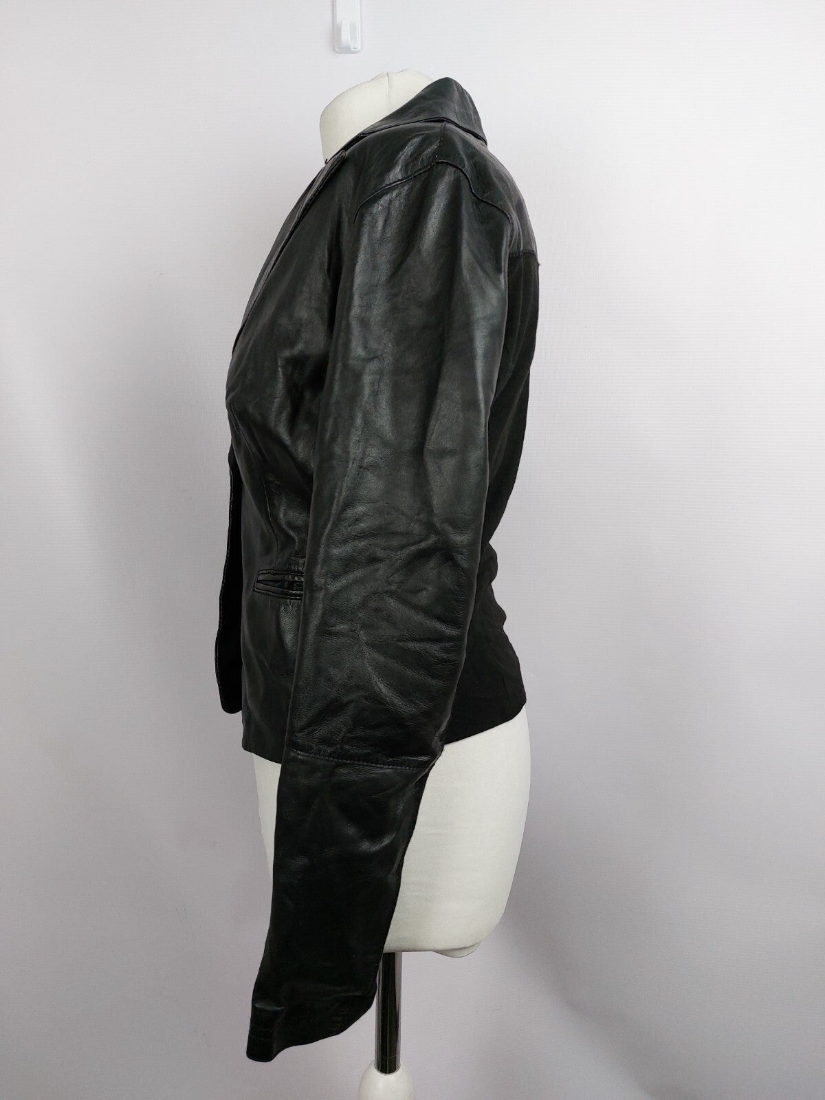 EK1491 Damen Blazer von Oui, schwarz, Gr.40 Echt Leder3