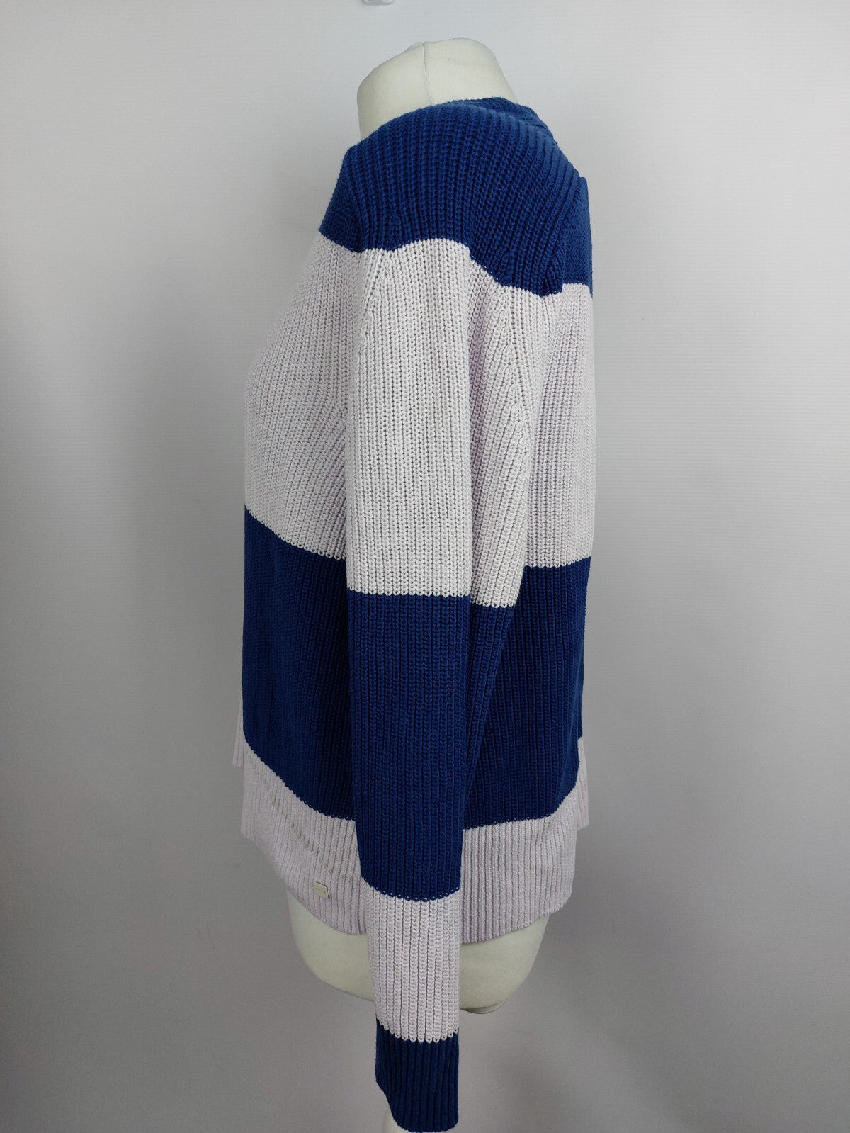 EK1839 Damen Strickpullover von Marc O`Polo, blau/rosa gestreift, Gr. S3