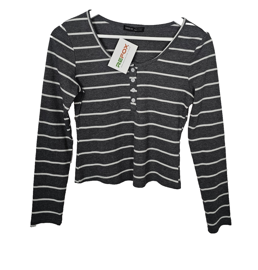 EK8632 Damen Sweatshirt von Shein, Grau, Gr. M0